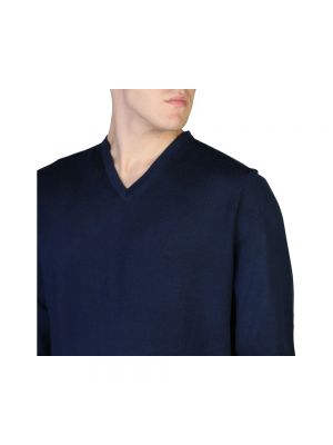 Jersey de lana manga larga de tela jersey Calvin Klein azul