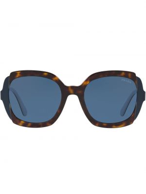 Okulary przeciwsłoneczne oversize Prada Eyewear brązowe