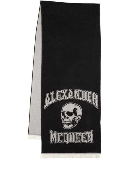 Yün şal Alexander Mcqueen siyah