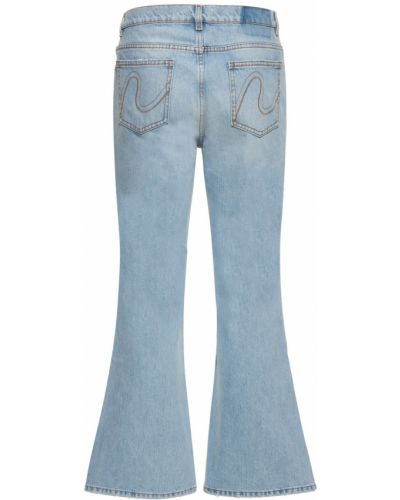 Proste jeansy z przetarciami Erl niebieskie