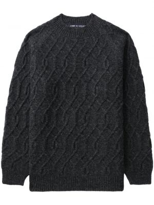 Chunky sveter s okrúhlym výstrihom Comme Des Garçons Homme sivá