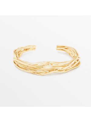 Браслет Massimo Dutti Rigid Textured Wire-design, золотистый