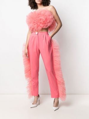 Pantalones con volantes de tul Loulou rosa