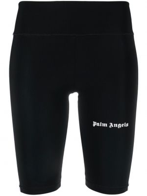 Pruhované cyklistické šortky z polyesteru Palm Angels - černá