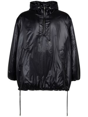 Manteau en nylon imperméable Saint Laurent noir