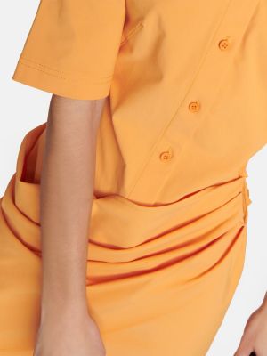 Mini vestido drapeado Jacquemus naranja