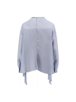 Jedwabna bluzka Giorgio Armani niebieska