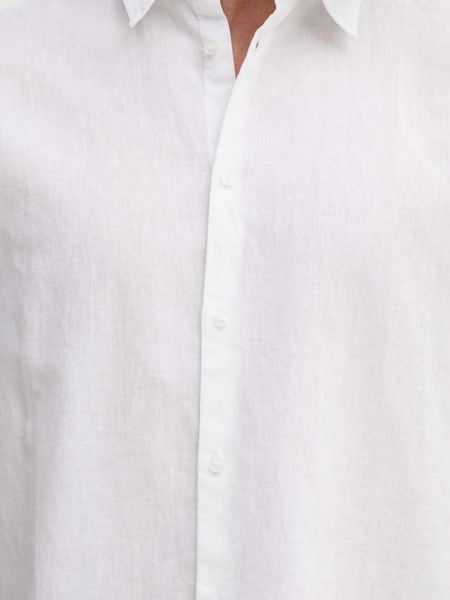 Lanena košulja Sisley bijela