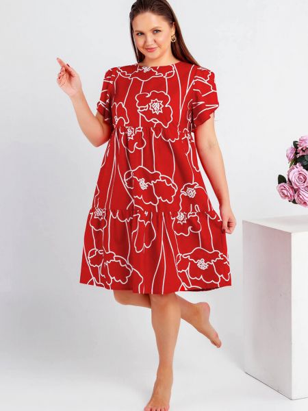 Платье Liza Fashion красное