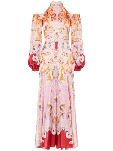 Printti suora mekko Temperley London pinkki