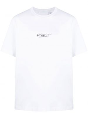 Памучна тениска с принт Helmut Lang бяло
