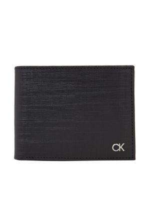 Portefeuille à carreaux Calvin Klein noir