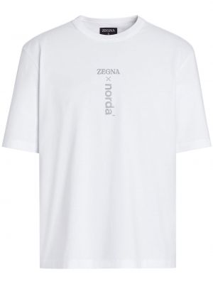 T-shirt con stampa Zegna bianco