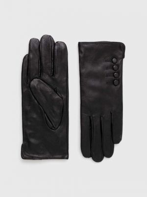 Czarne rękawiczki skórzane Answear