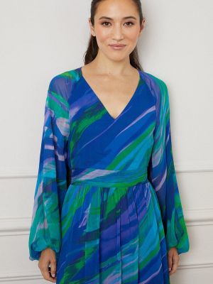 Платье с принтом с абстрактным узором Wallis синее