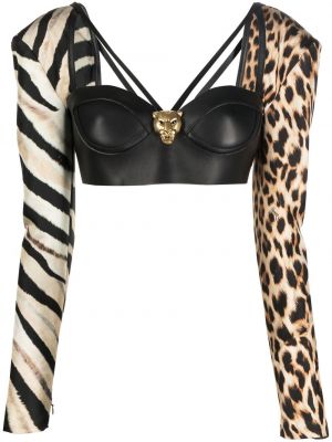 Crop top Roberto Cavalli svart