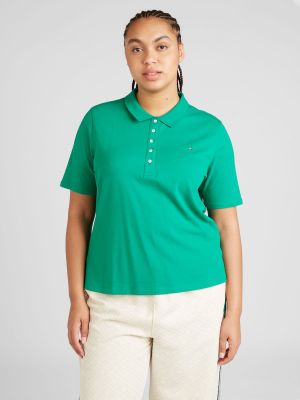 Тениска Tommy Hilfiger Curve зелено