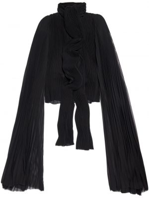 Bluză plisată Balenciaga negru
