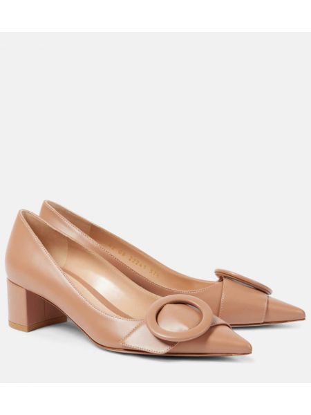 Læder pumps Gianvito Rossi pink