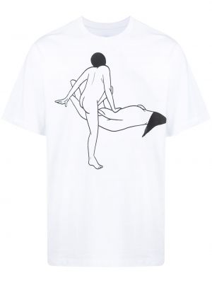 T-shirt aus baumwoll mit print Lemaire