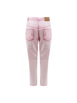 Jeansy skinny z wysoką talią Isabel Marant różowe