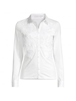 Рубашка с аппликацией Anne Fontaine белая