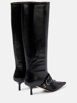 Stivali di gomma di pelle Blumarine nero