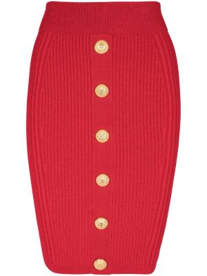 Puzdrová sukňa Balmain červená
