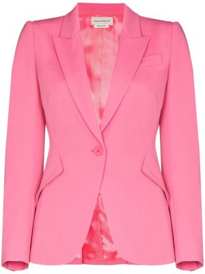 Ull lang blazer Alexander Mcqueen rosa