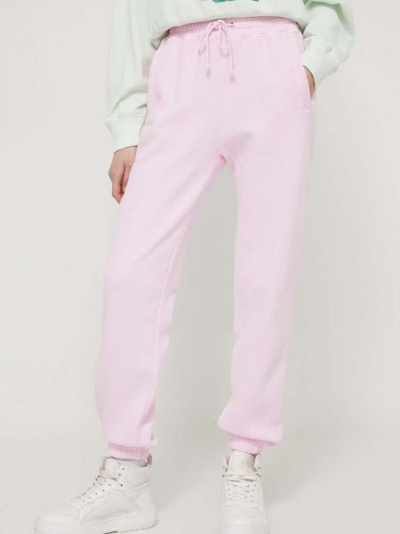 Spodnie sportowe Abercrombie & Fitch różowe