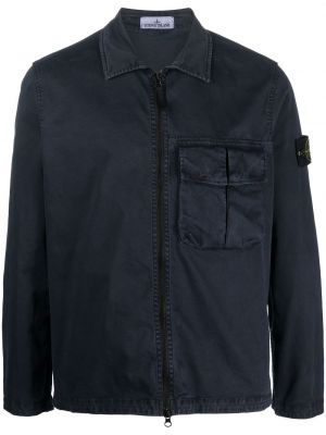 Blixtlås jacka Stone Island blå