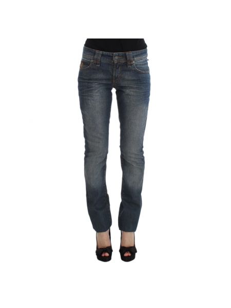 Niebieskie jeansy skinny slim fit John Galliano