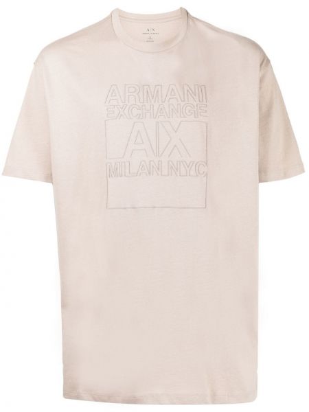 Trykt t-skjorte Armani Exchange brun