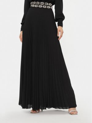 Plisované dlouhá sukně Elisabetta Franchi černé