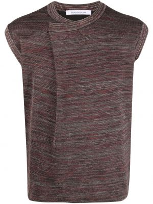 Pleten pulover brez rokavov Bianca Saunders rjava