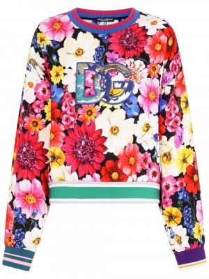 Blommig sweatshirt Dolce & Gabbana svart