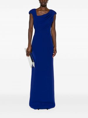 Drapiruotas šilkinis vakarinė suknelė Tom Ford mėlyna