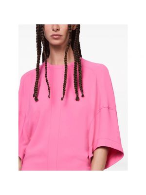 Mini vestido de seda de cuello redondo Stella Mccartney rosa
