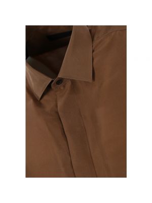 Camisa de seda Corneliani marrón