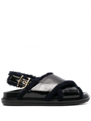 Slingback spenne sandaler med reim Marni svart