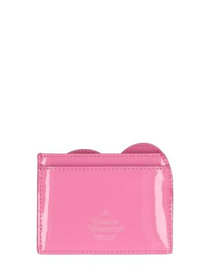 Δερμάτινος πορτοφόλι με μοτίβο καρδιά Vivienne Westwood ροζ
