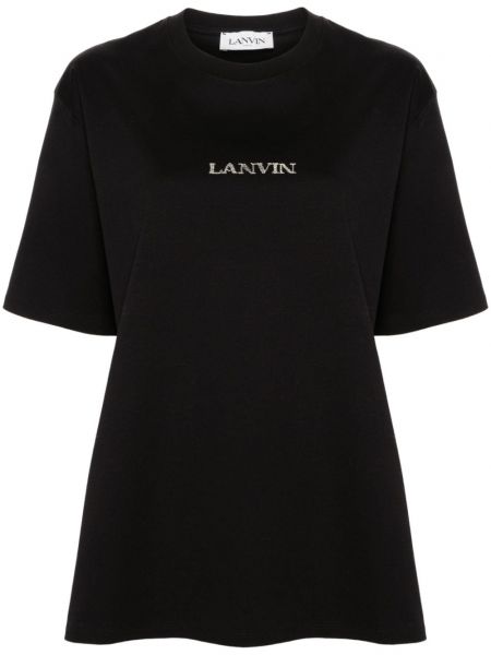 Kokvilnas t-krekls ar izšuvumiem Lanvin