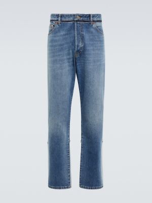 Bavlněné skinny džíny Valentino modré
