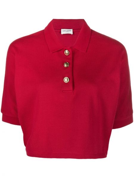 Polo marškinėliai Saint Laurent raudona