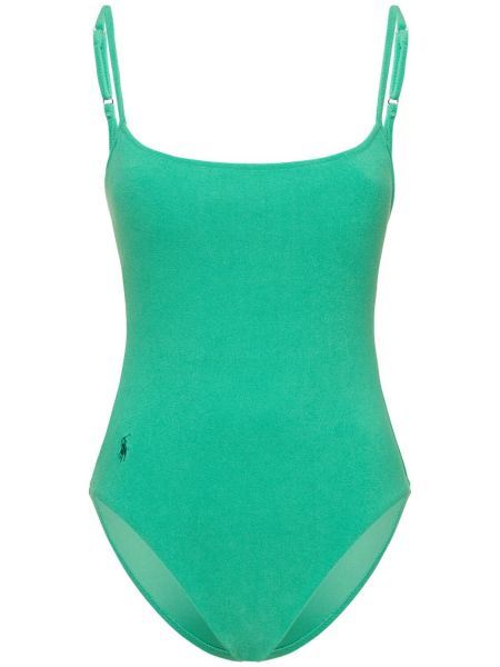 Jednodílné plavky Polo Ralph Lauren zelené