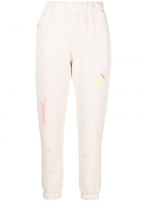 Памучни спортни панталони Pnk бяло