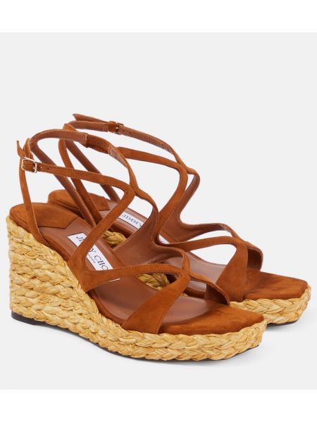 Wildleder espadrille Jimmy Choo braun