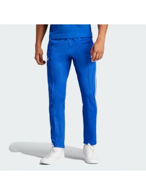 Pantalon en coton en jersey Adidas bleu