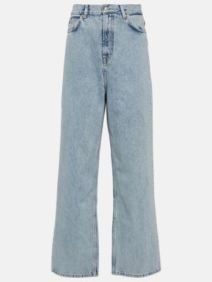 Straight leg jeans a vita bassa Wardrobe.nyc blu