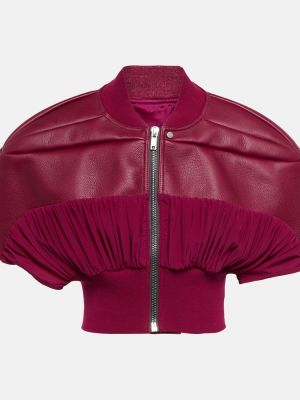 Usnjena jakna Rick Owens roza